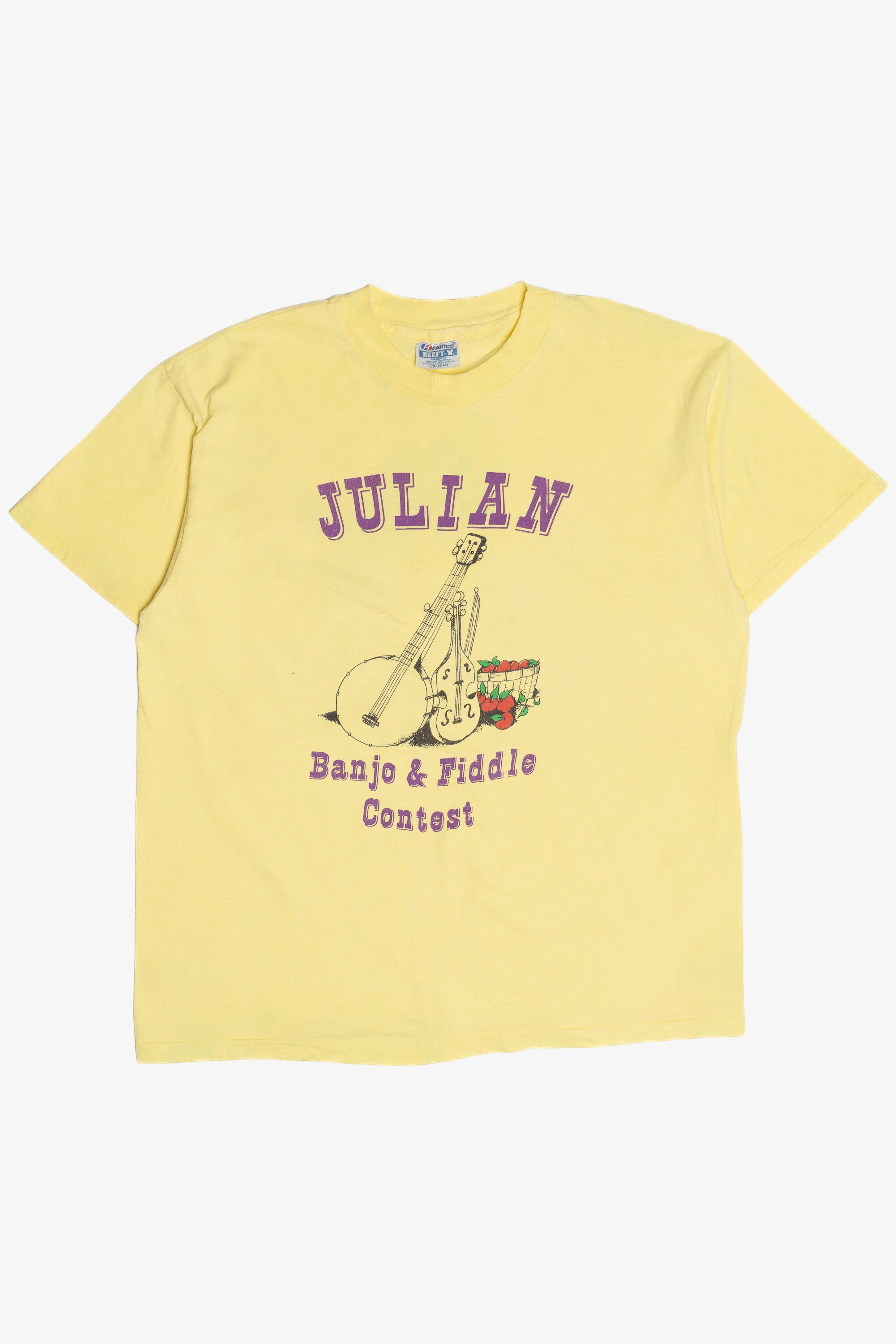 Vintage "Julian Banjo & Fiddle Contest" Single Stitch T-Shirt (1990s)
