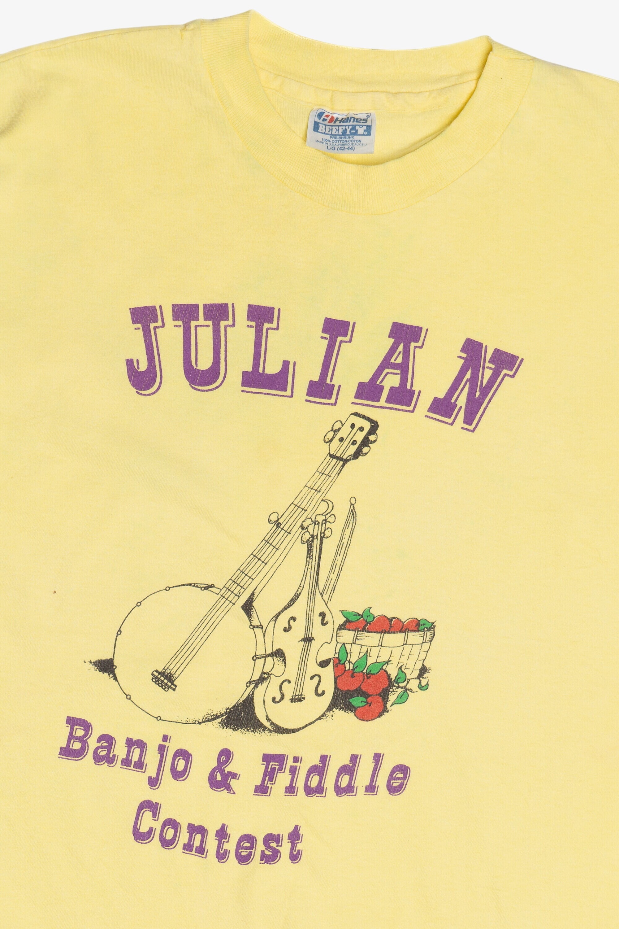 Vintage "Julian Banjo & Fiddle Contest" Single Stitch T-Shirt (1990s)
