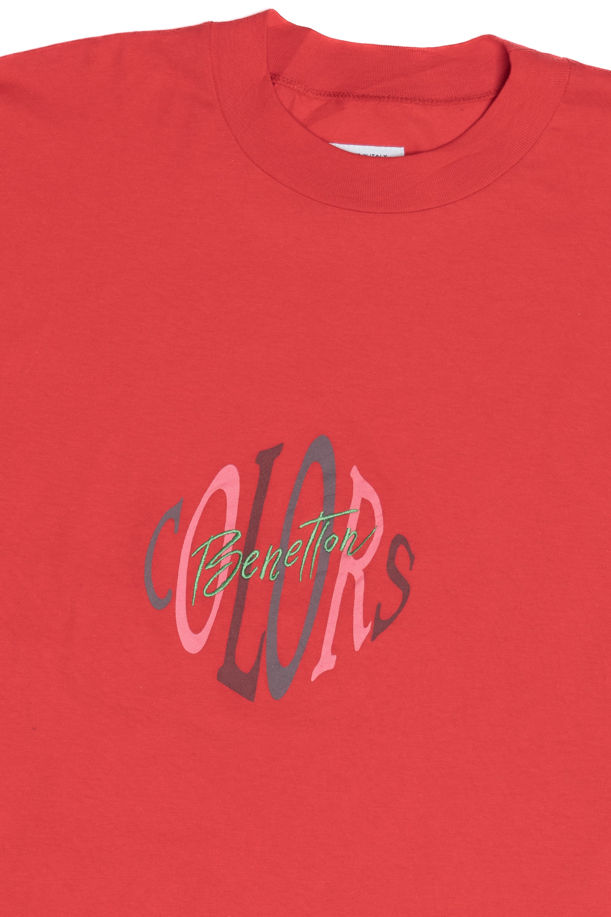 Vintage United Colors of Benetton Embroidered Logo T-Shirt (2000s)