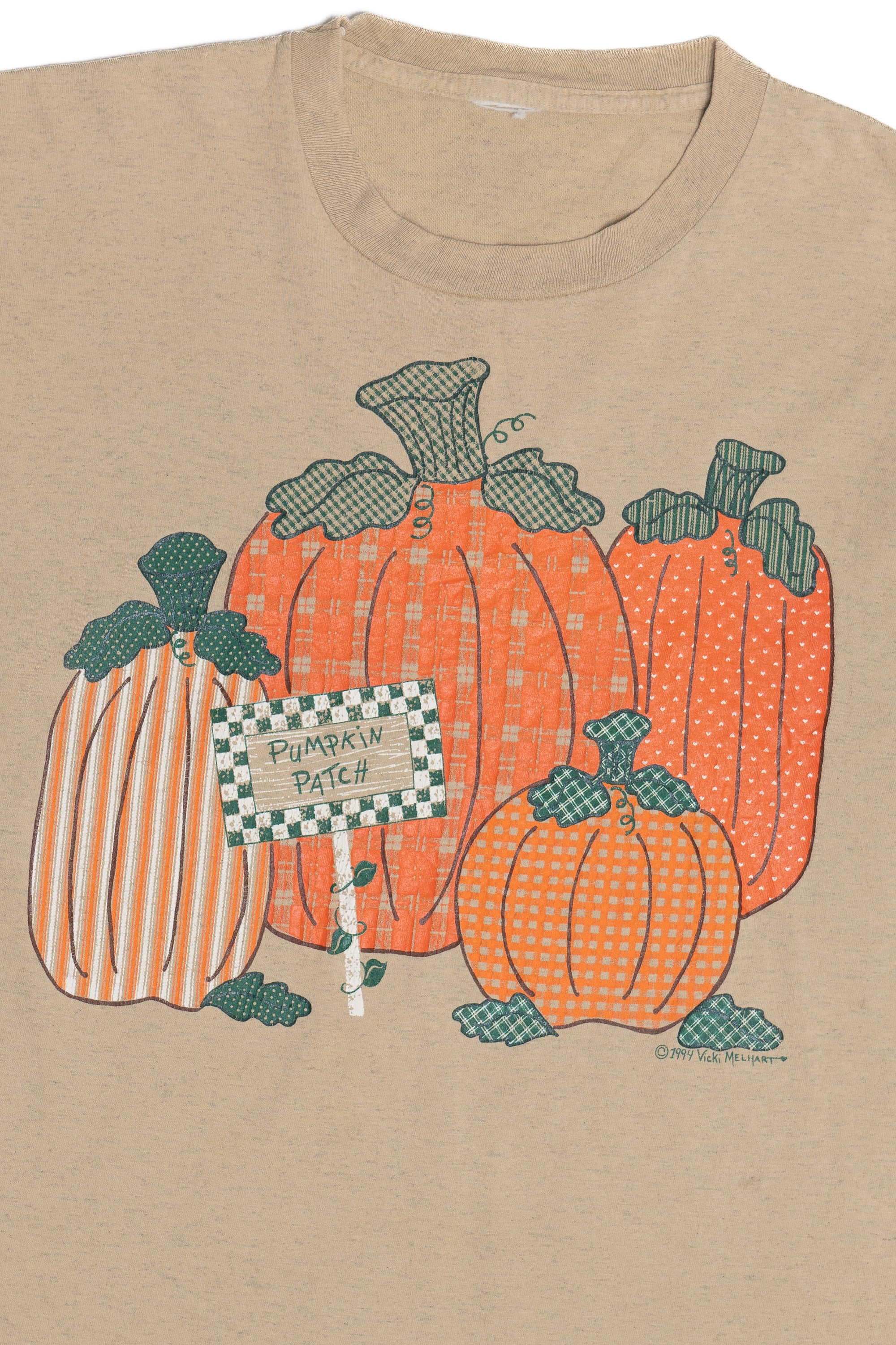 Vintage "Pumpkin Patch" Fall Harvest Single Stitch T-Shirt (1990s)