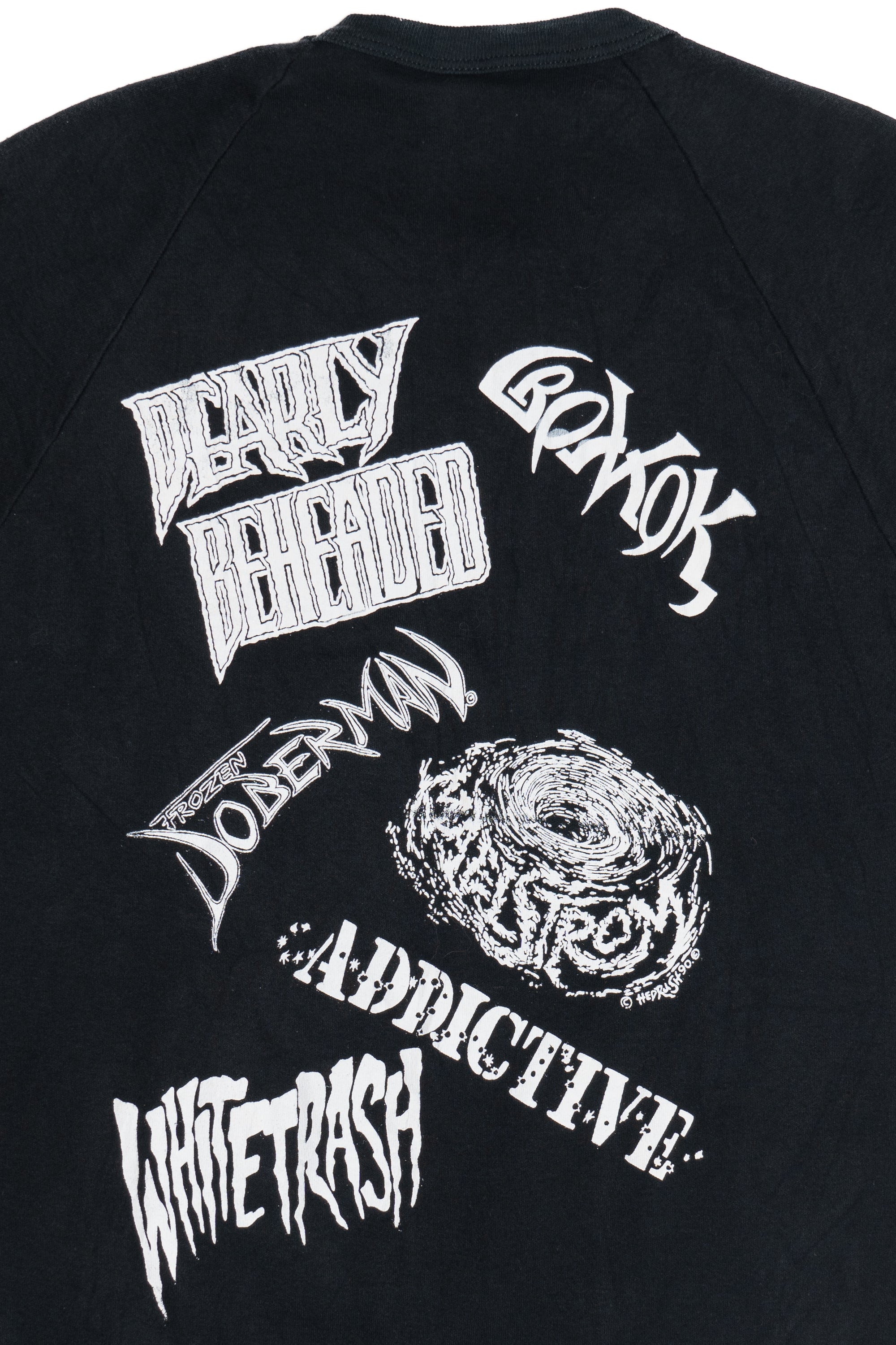 Vintage 1990 Thrash Metal New Years Eve Beach Party Raglan T-Shirt (1990s)