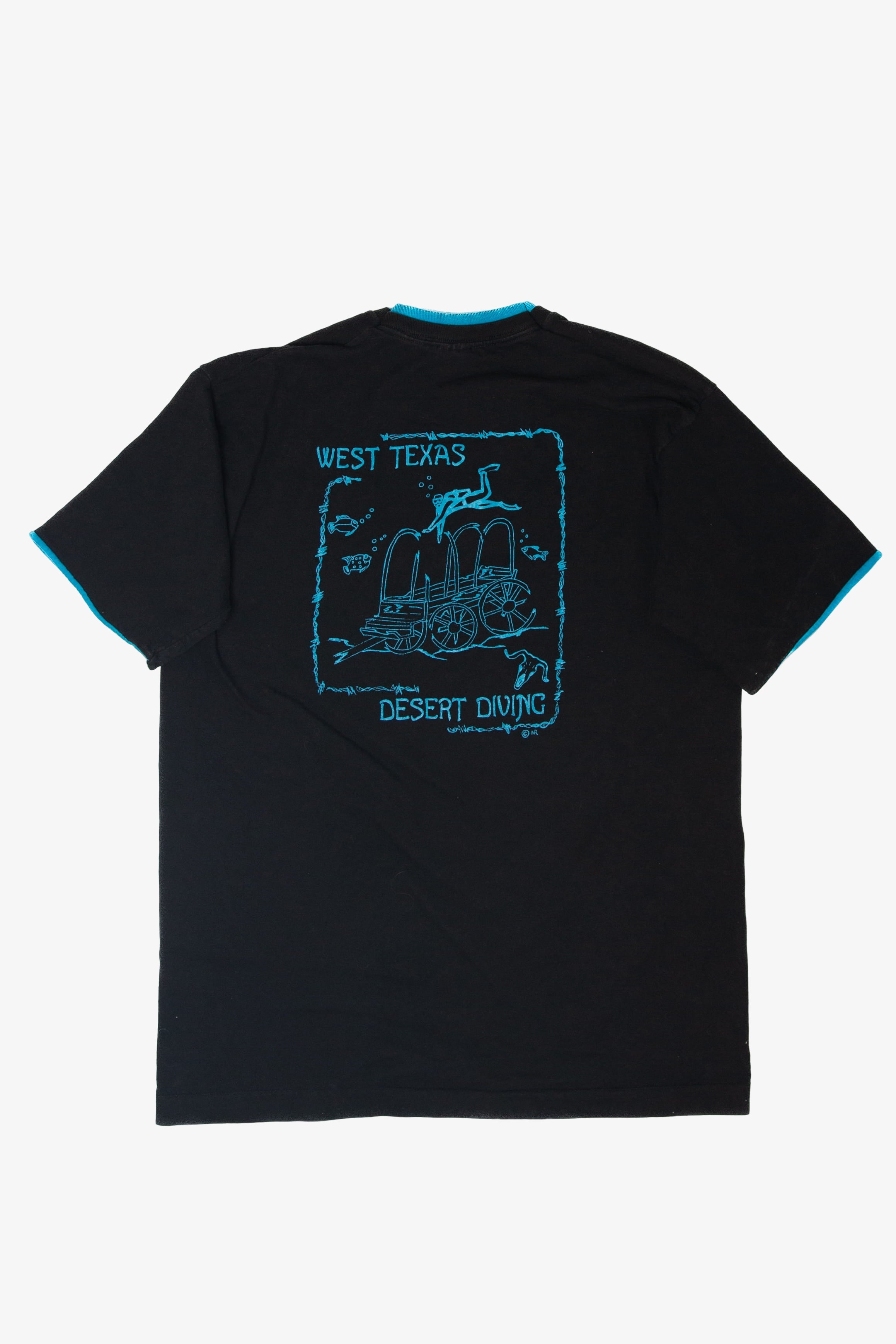 Vintage Toyahvale Desert Oasis West Texas Desert Diving T-Shirt (1990s)