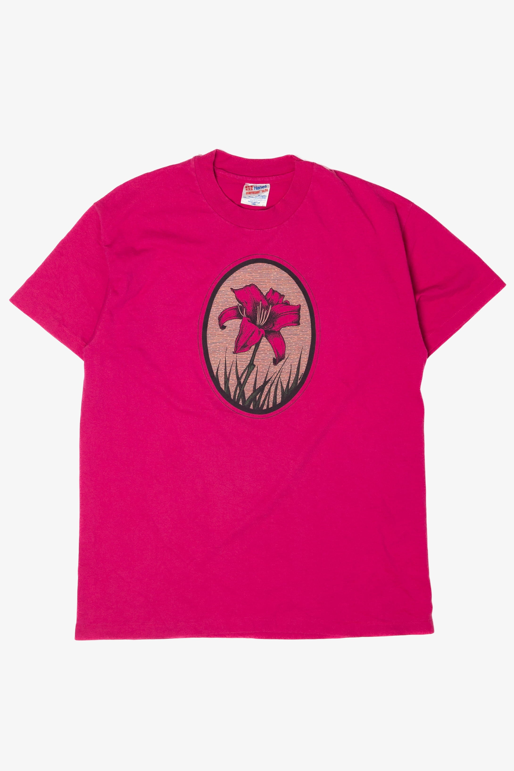 Vintage Pink Flower T-Shirt (1990s)