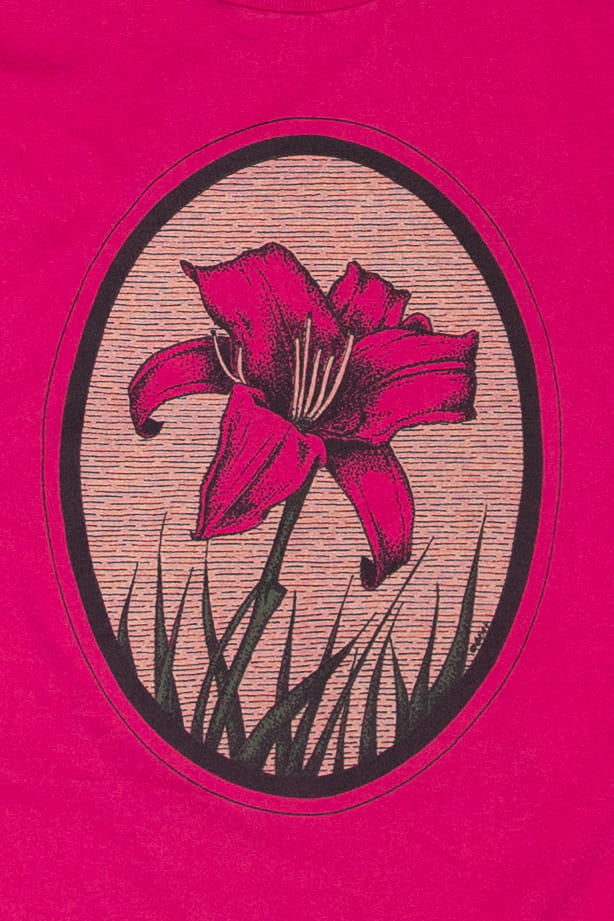 Vintage Pink Flower T-Shirt (1990s)