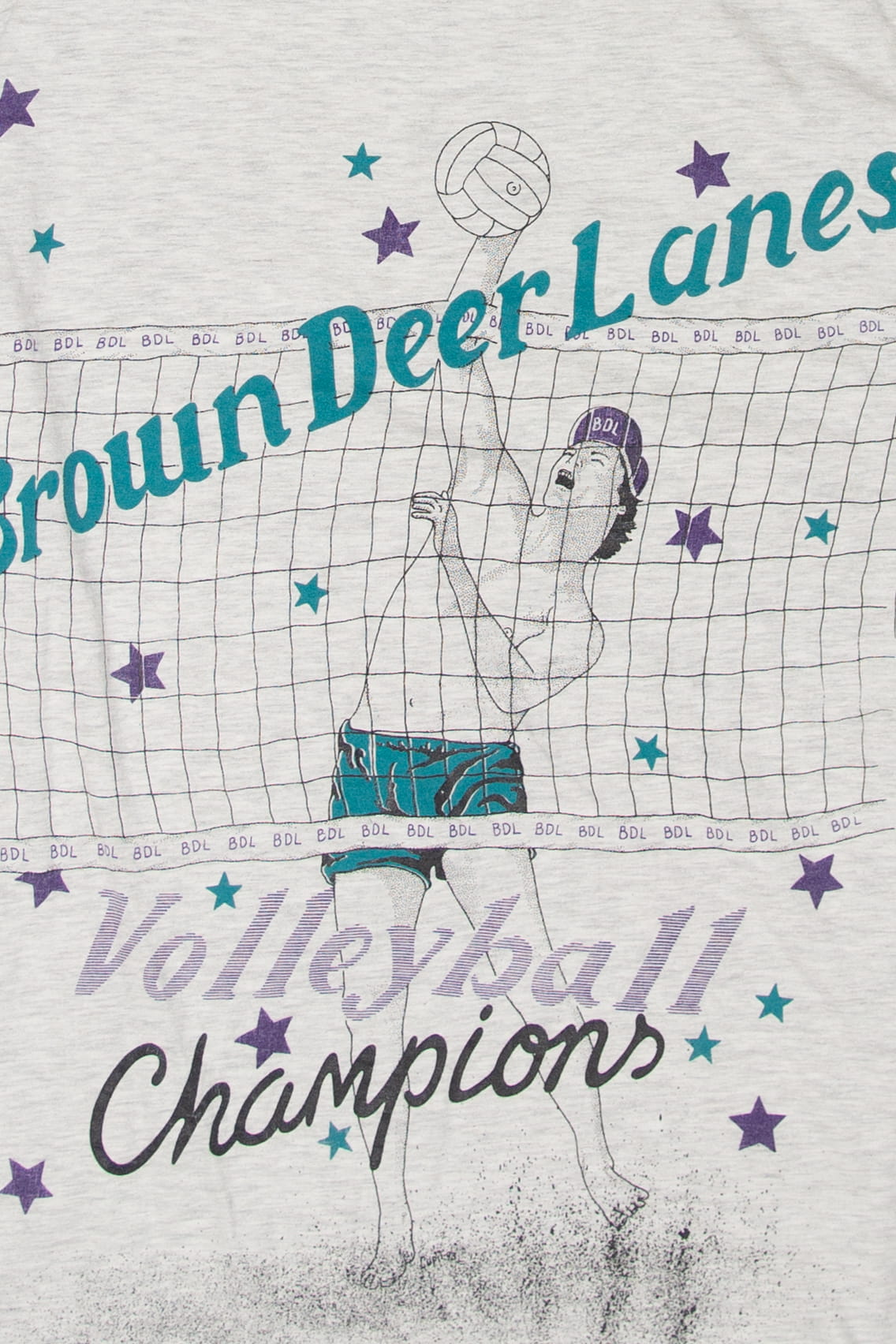 Vintage Brown Deer Lanes Volleyball Champions T-Shirt (1990s)