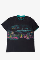 Vintage Dolphins Wrap Around T-Shirt (1990s)