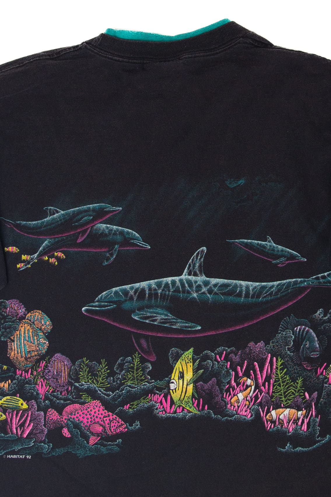 Vintage Dolphins Wrap Around T-Shirt (1990s)