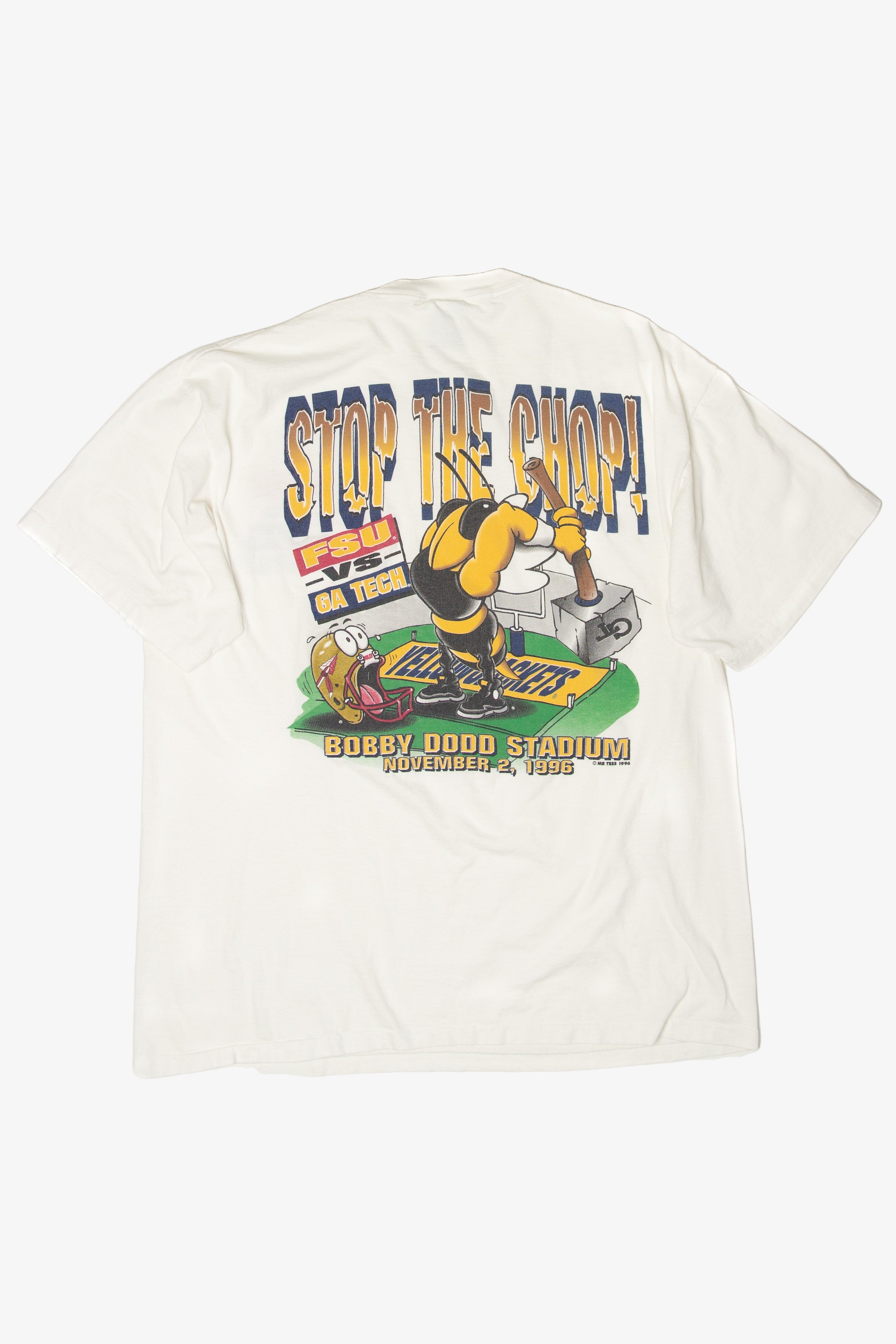 Vintage Jeep Eagle "Stop The Chop" Georgie Tech Vs. FSU T-Shirt (1990s)