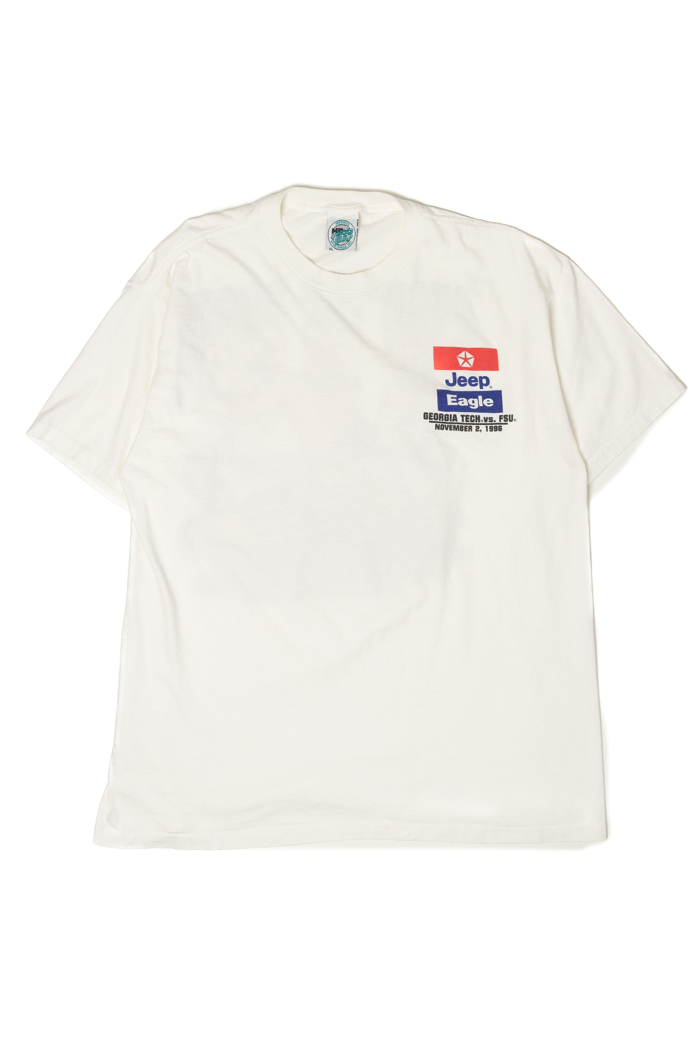 Vintage Jeep Eagle "Stop The Chop" Georgie Tech Vs. FSU T-Shirt (1990s)