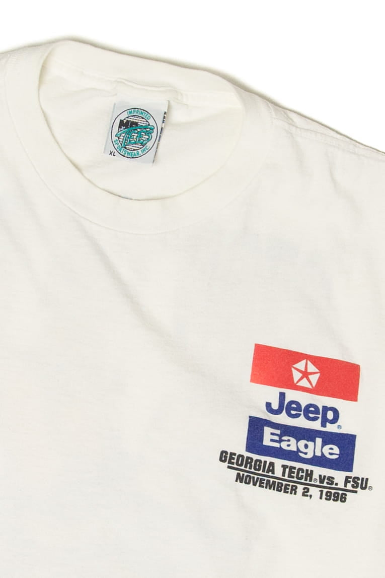 Vintage Jeep Eagle "Stop The Chop" Georgie Tech Vs. FSU T-Shirt (1990s)