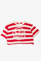 Vintage Padre Island Striped Crop Top T-Shirt (1990s)