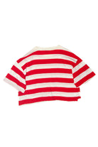 Vintage Padre Island Striped Crop Top T-Shirt (1990s)