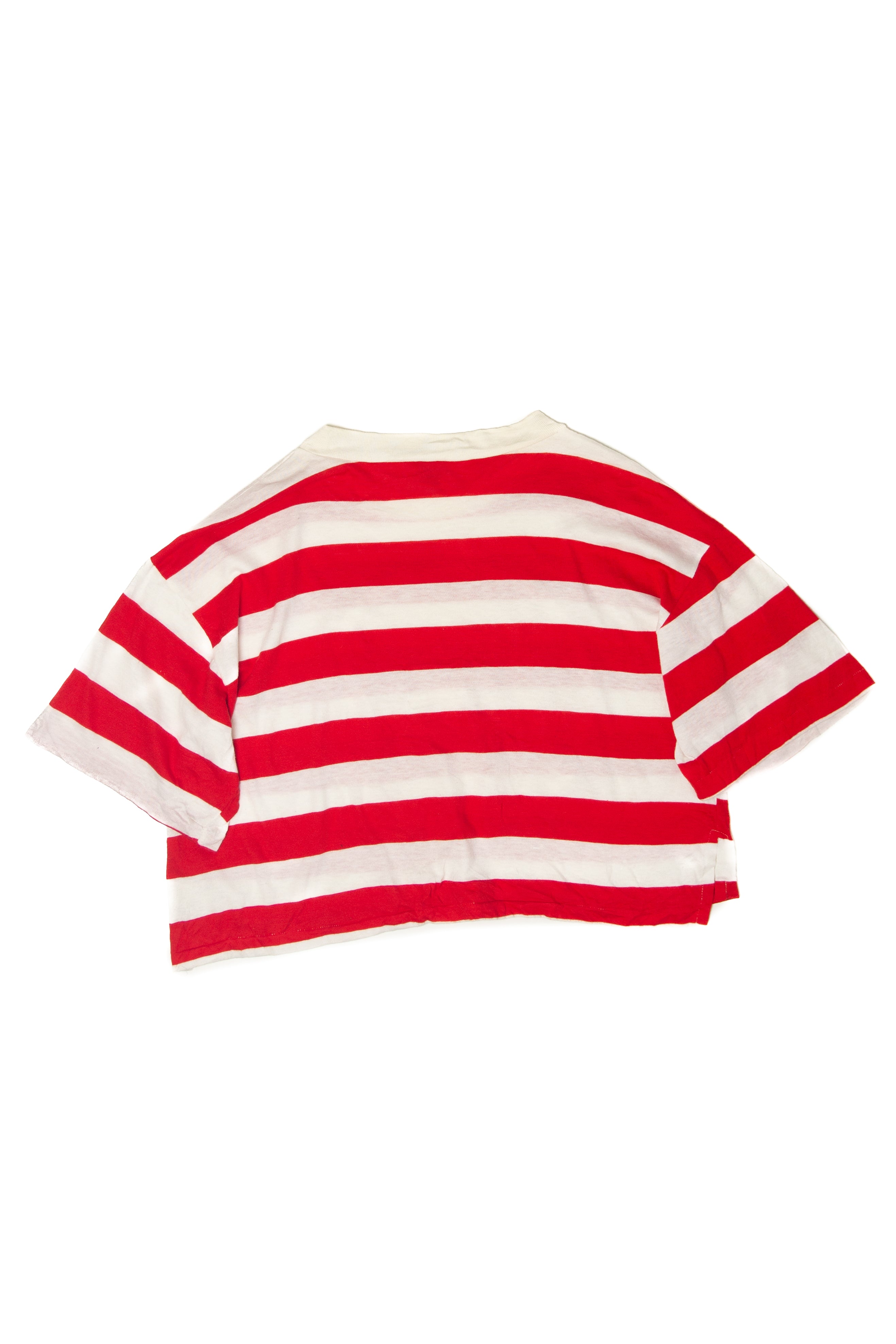 Vintage Padre Island Striped Crop Top T-Shirt (1990s)