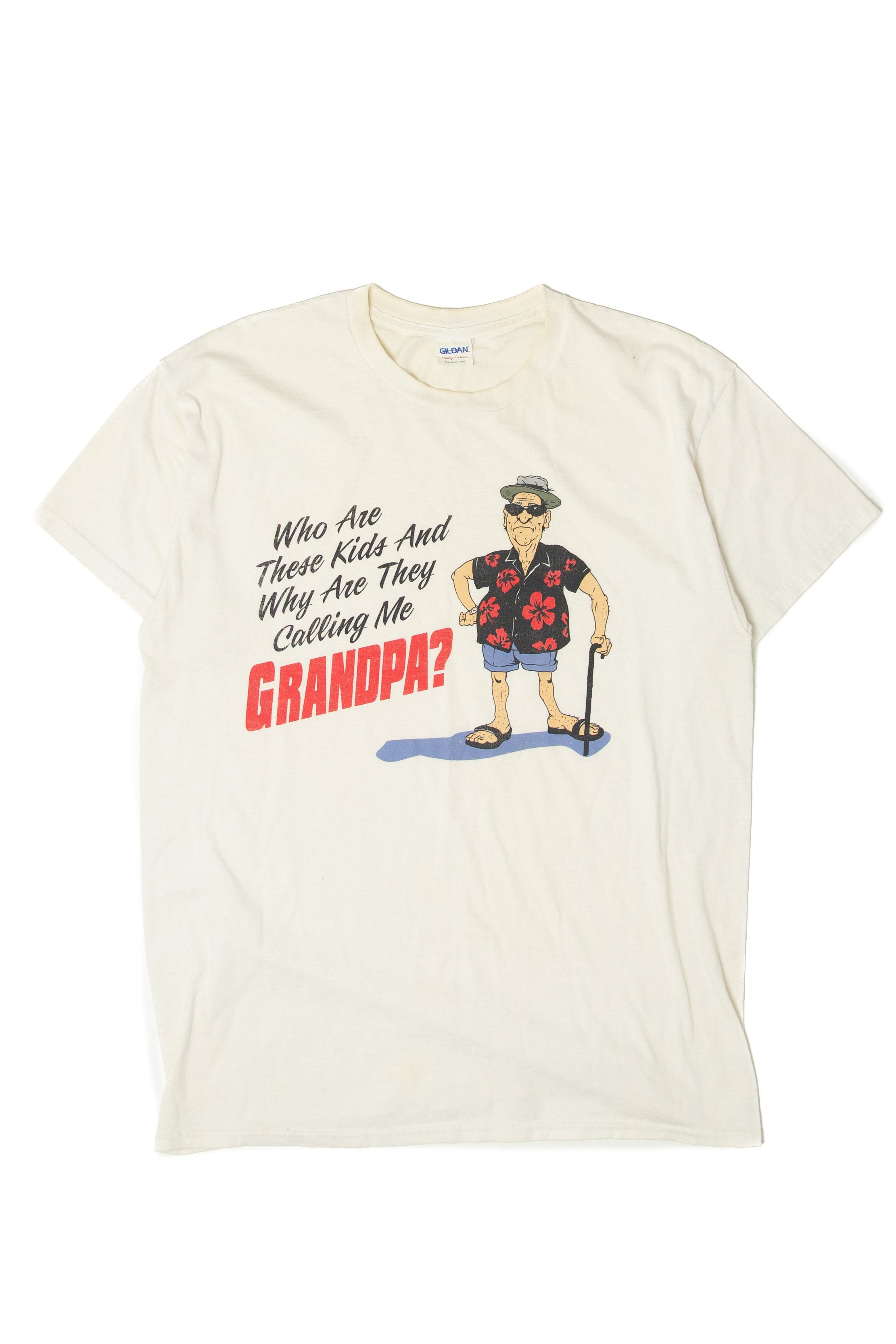 Vintage "Who Are These Kids And Why Are They Calling Me Grandpa?" T-Shirt (2000s)