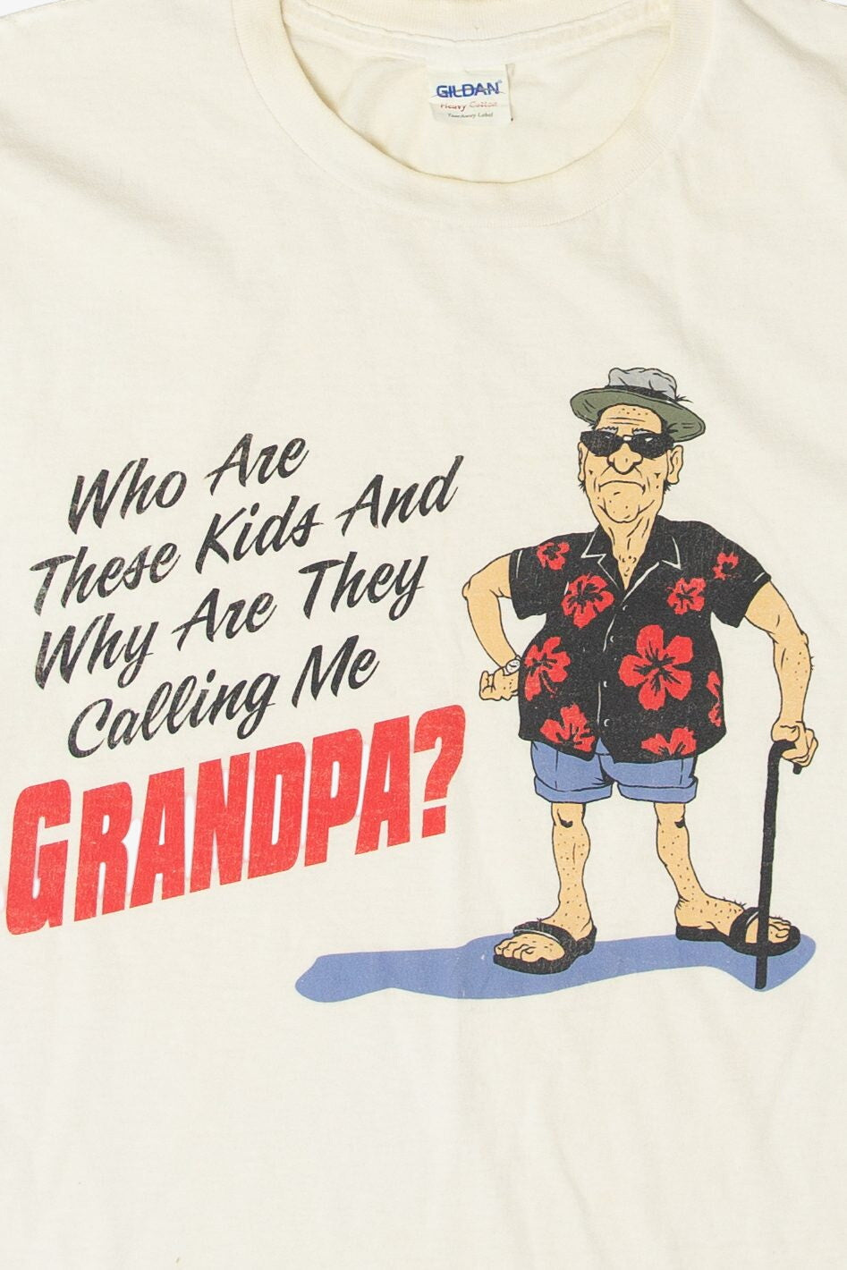 Vintage "Who Are These Kids And Why Are They Calling Me Grandpa?" T-Shirt (2000s)