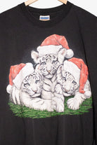 Vintage White Christmas Tigers T-Shirt (2000s)