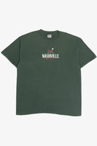 Vintage "Nashville" "Music City USA" Embroidered T-Shirt (1990s)