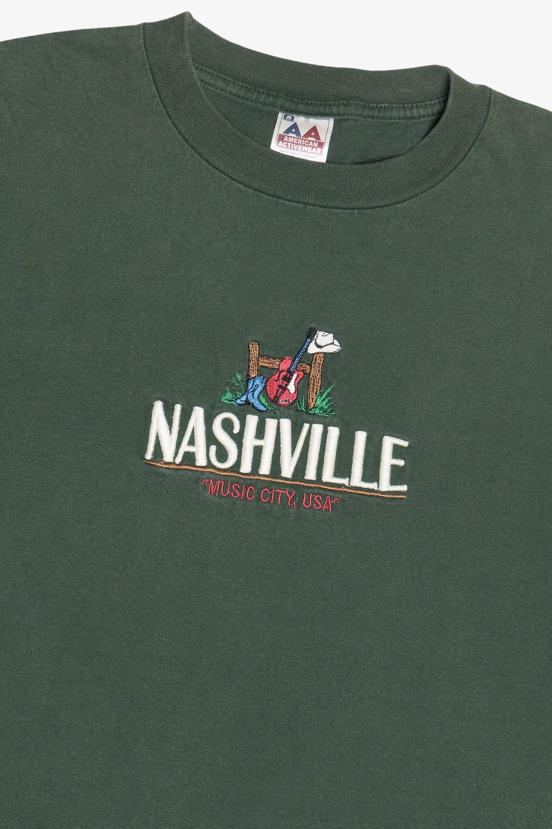 Vintage "Nashville" "Music City USA" Embroidered T-Shirt (1990s)