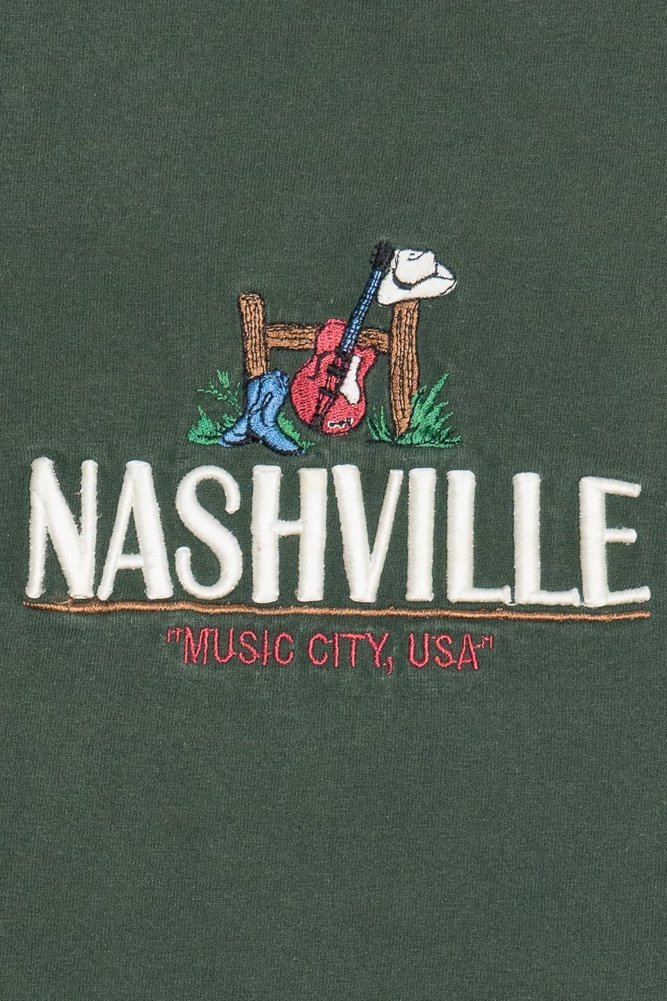 Vintage "Nashville" "Music City USA" Embroidered T-Shirt (1990s)