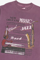 Vintage "New Orleans Music" Faded Single Stitch T-Shirt (1990s)