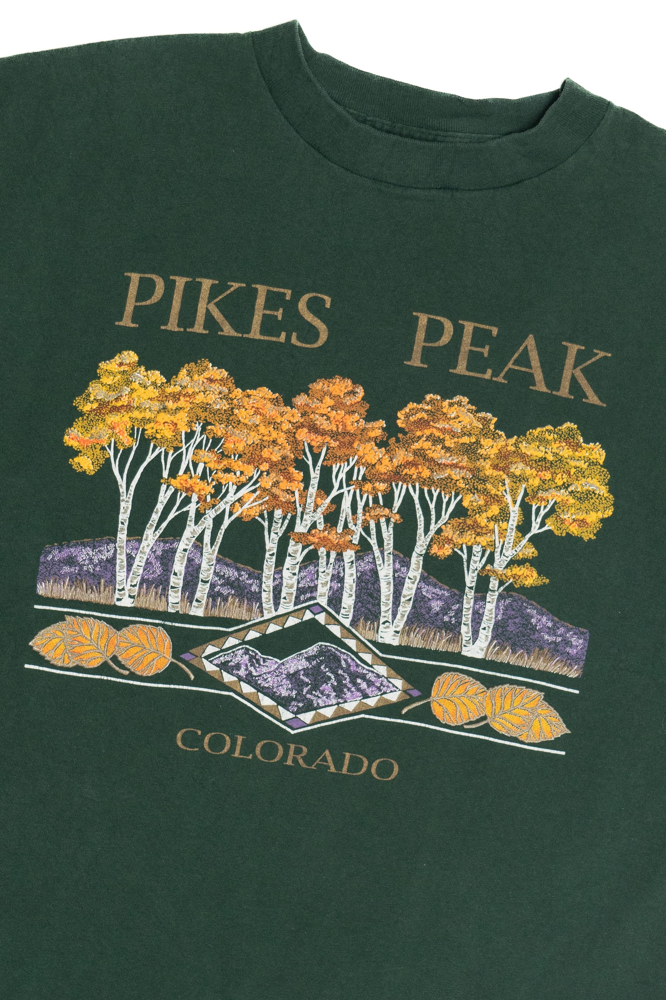 Vintage "Colorado" "Pikes Peak" Prairie Mountain Single Stitch T-Shirt (1990s)