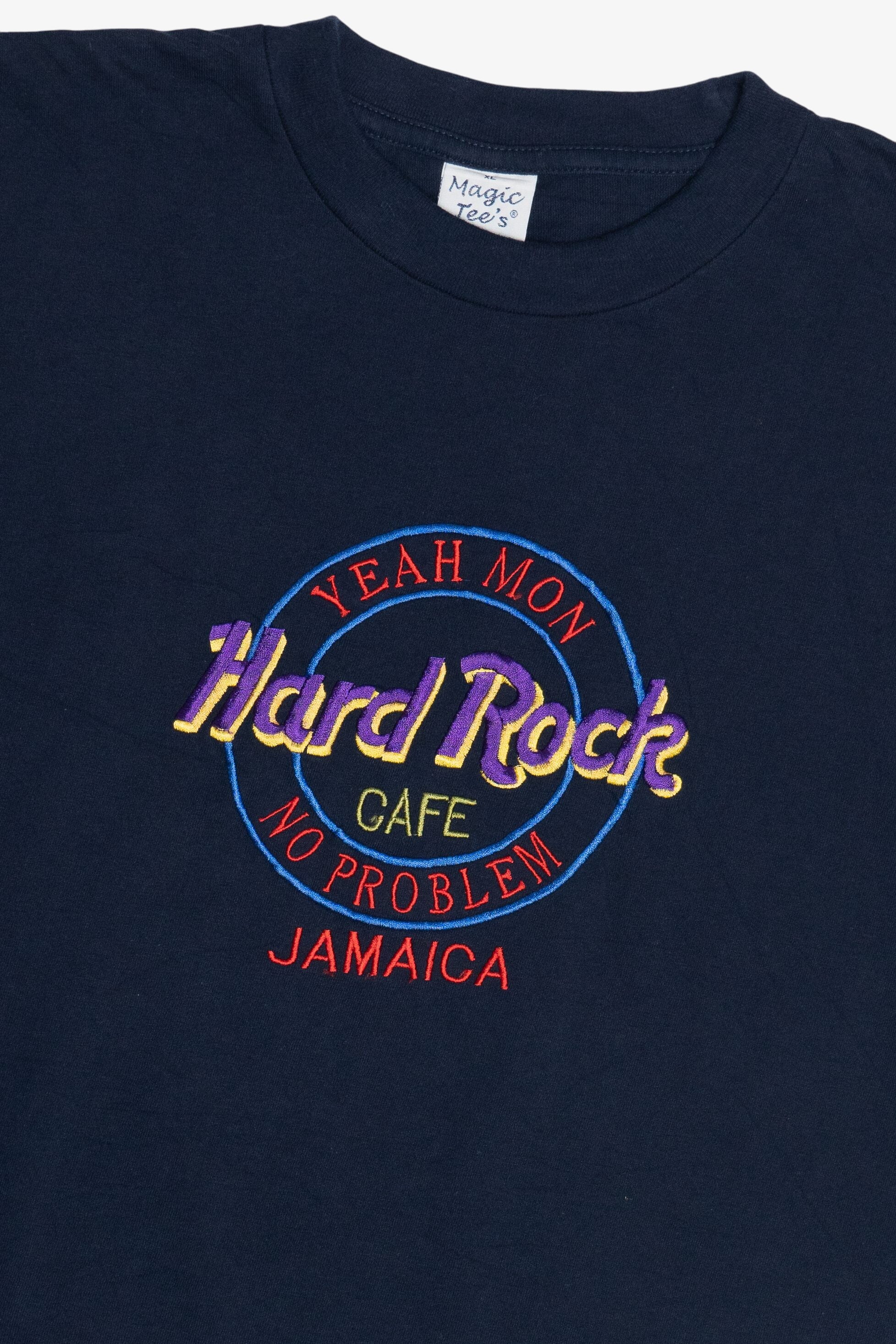 Vintage Hard Rock Cafe Jamaica "No Problem" Embroidered T-Shirt (1990s)