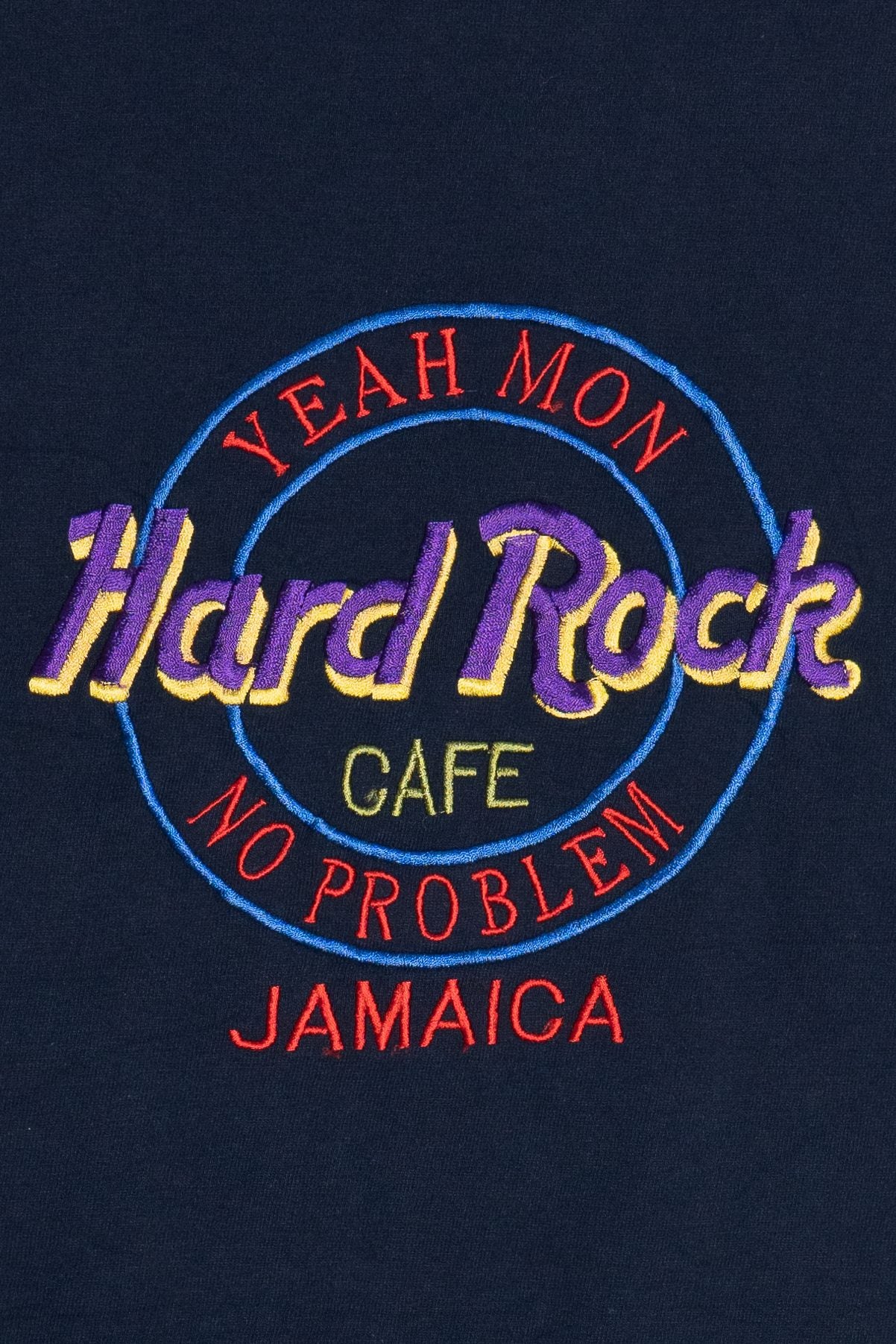 Vintage Hard Rock Cafe Jamaica "No Problem" Embroidered T-Shirt (1990s)