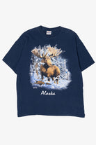 Vintage Alaska Moose Navy Blue T-Shirt (2000s)