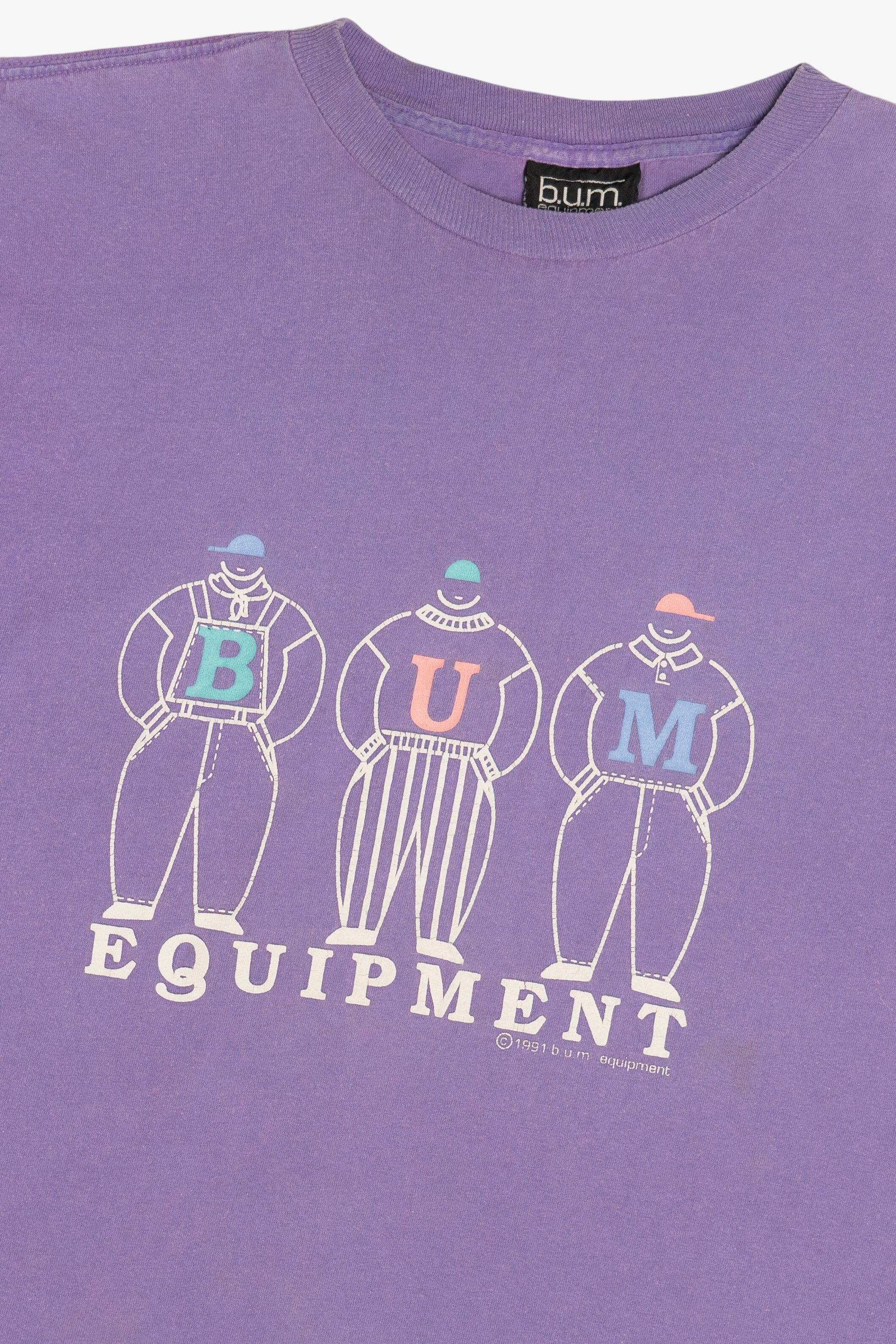 Vintage B.U.M Equipment Wide Crop T-Shirt (1990s)