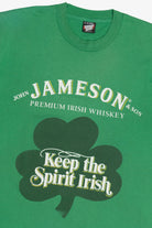 Vintage Jameson Whiskey "Keep The Spirit Irish" Four Leaf Clover Single Stitch T-Shirt (1990s)