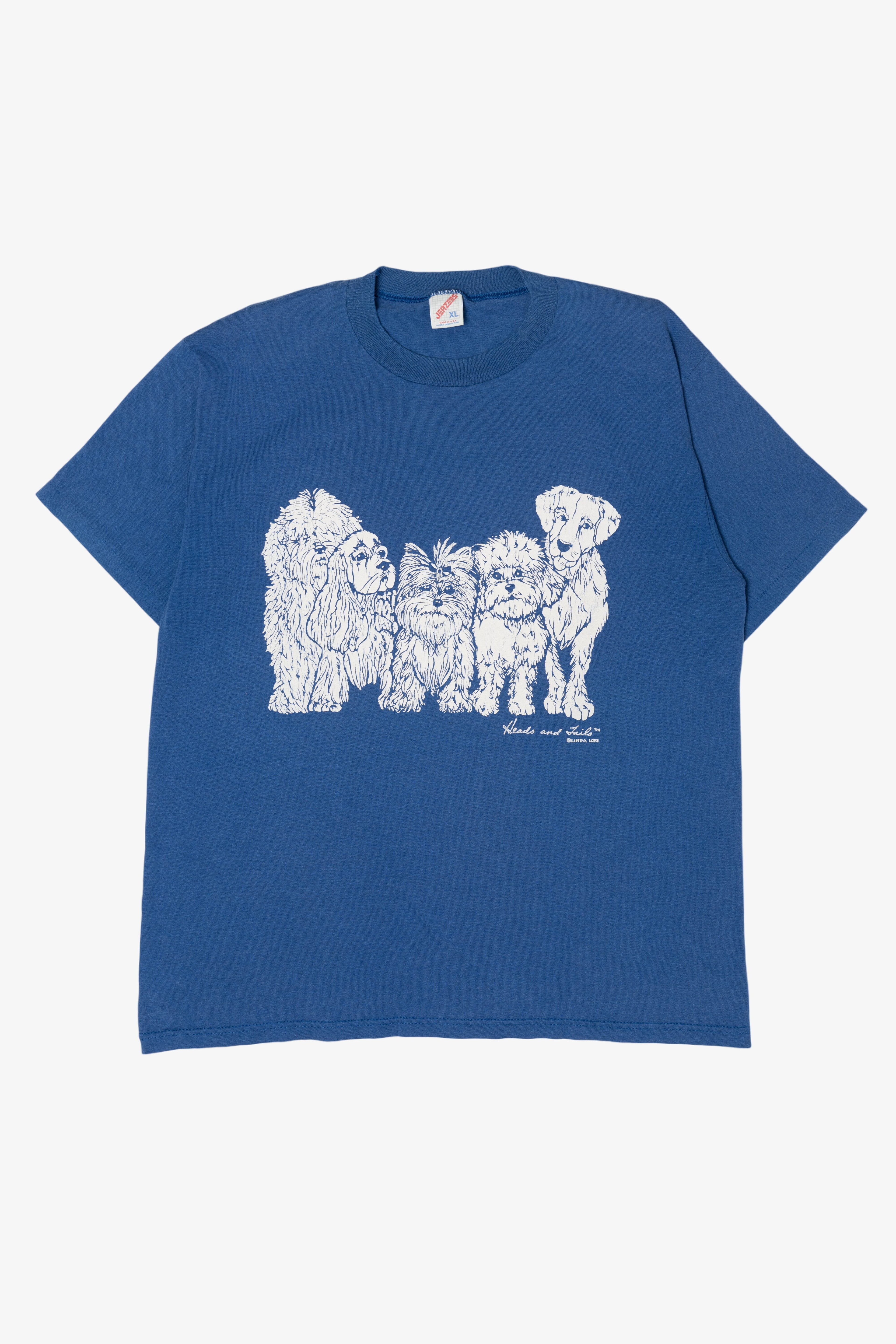 Vintage Dogs Front/Back Jerzees T-Shirt (1990s)