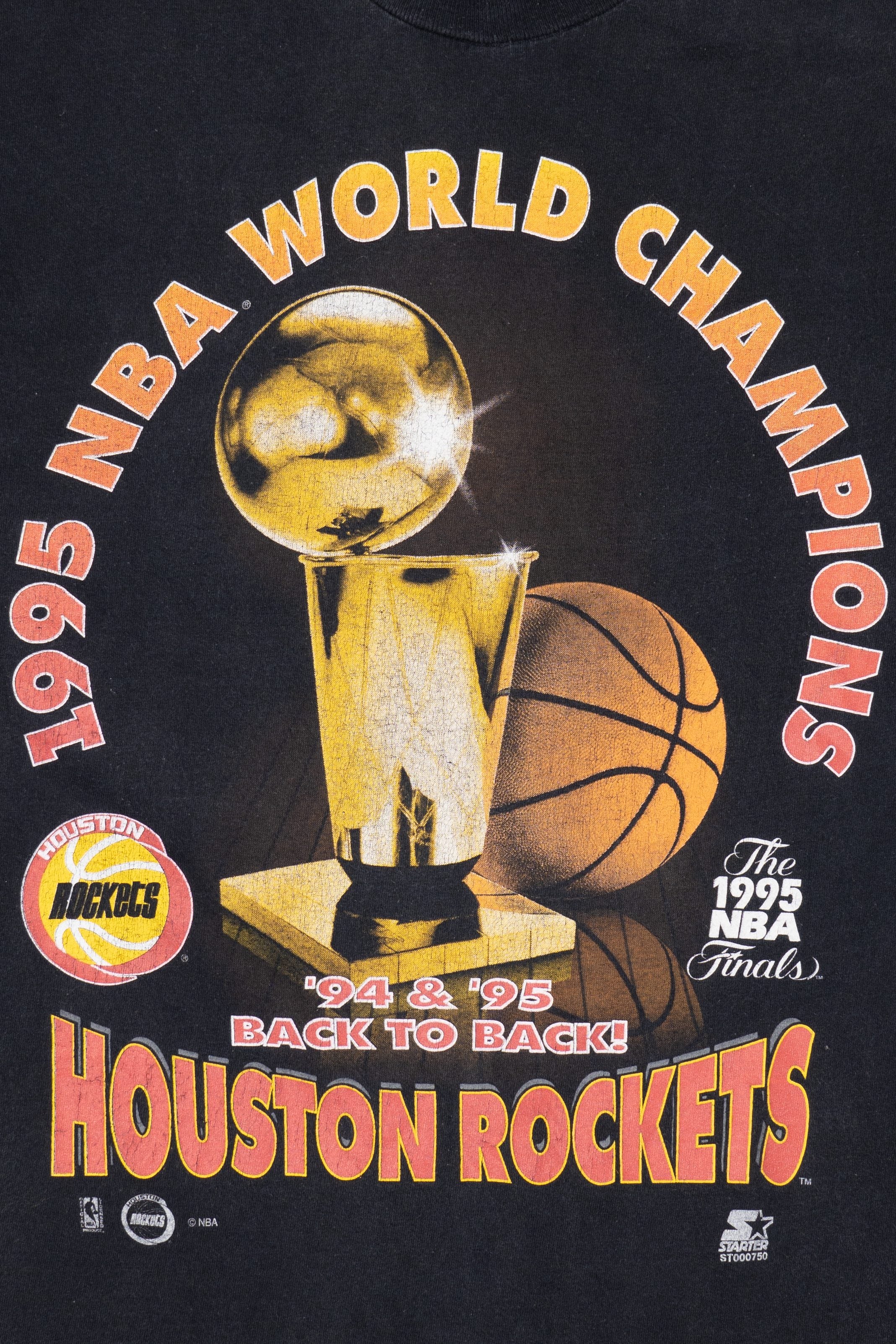 Vintage Houston Rockets NBA Back To Back Champions T-Shirt (1990s)