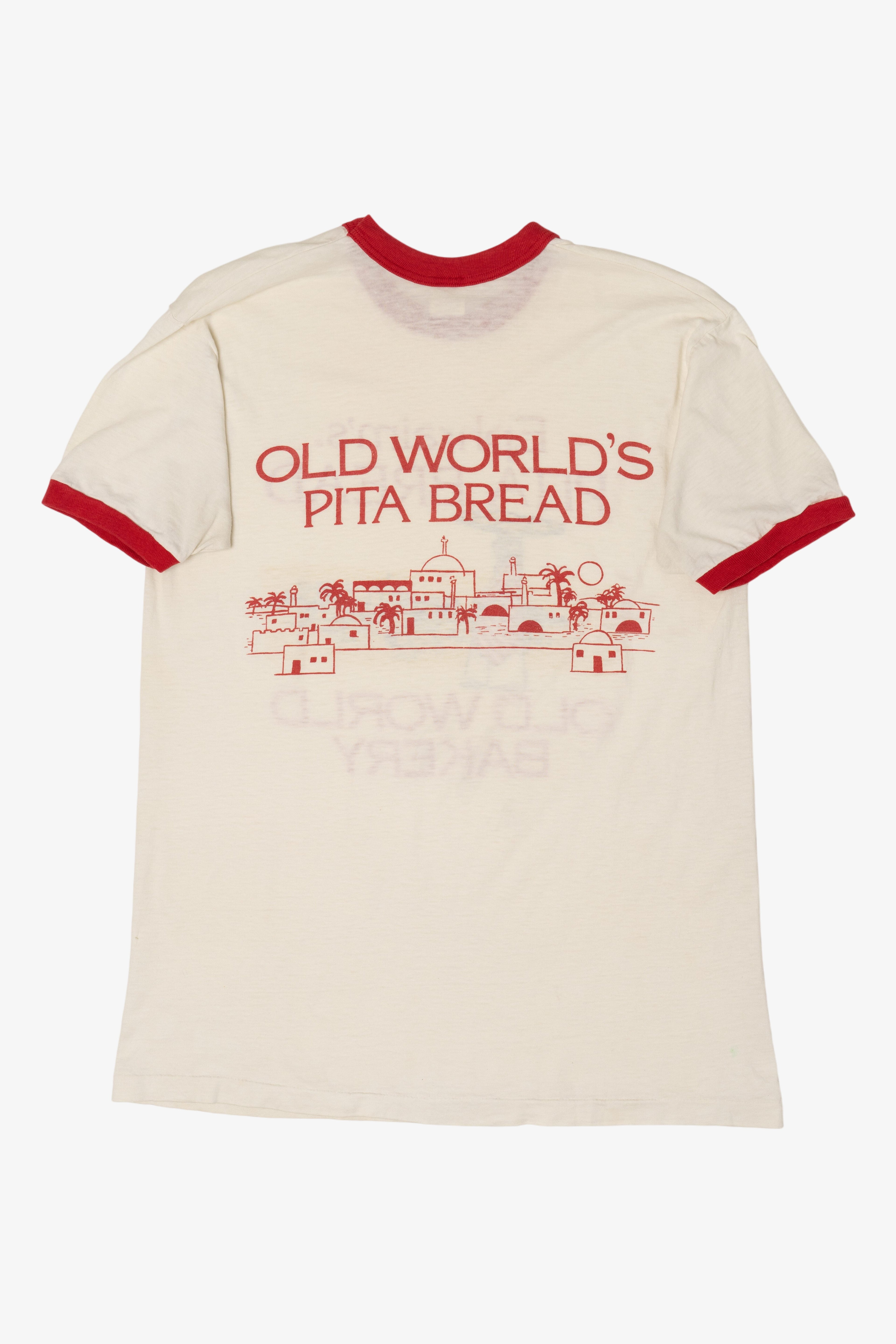 Vintage Ephraim's Old World Pita Bread Ringer T-Shirt (1980s)