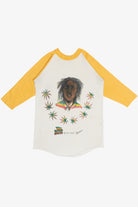 Vintage Bob Marley DIY Hand Drawn Raglan T-Shirt (2000s)