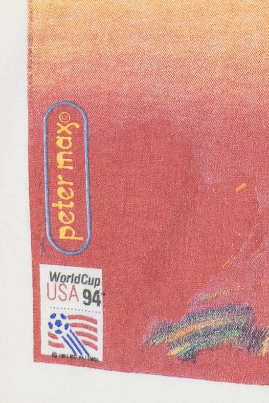 Vintage 1994 World Cup Soccer Peter Max Illustration T-Shirt (1990s)