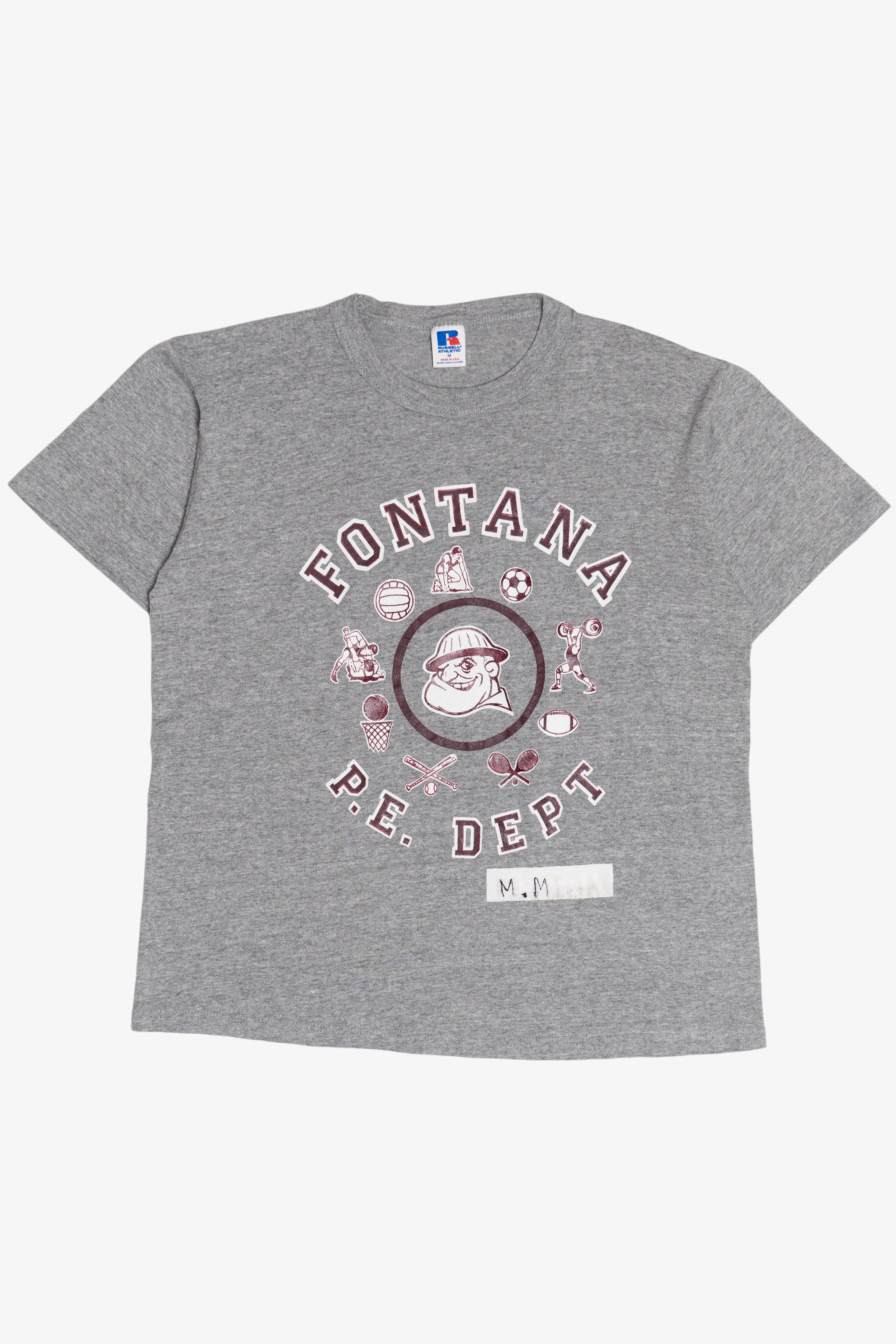 Vintage "Fontana P.E." Russell Athletic Single Stitch T-Shirt (1990s)