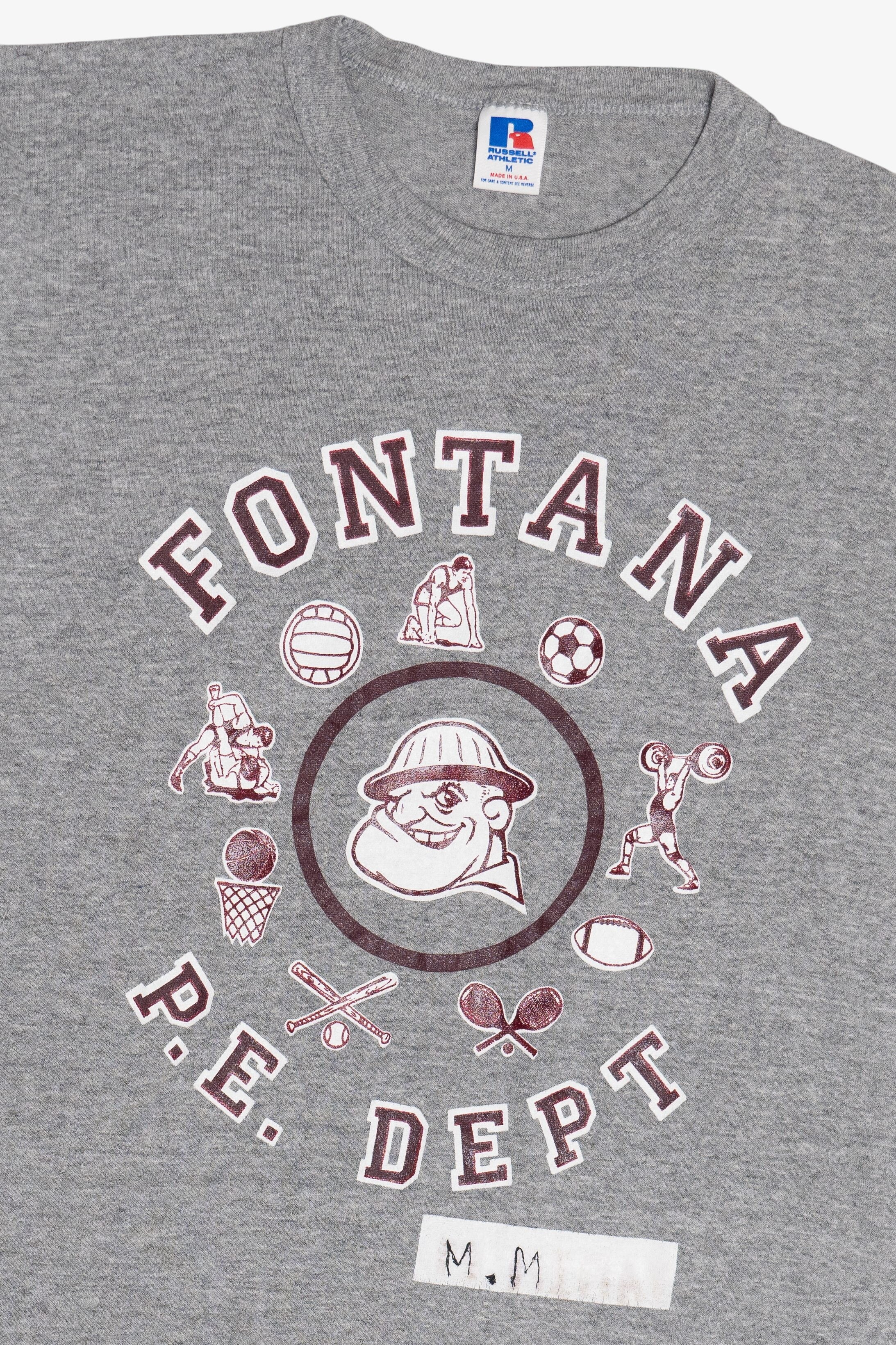 Vintage "Fontana P.E." Russell Athletic Single Stitch T-Shirt (1990s)