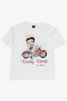 Vintage Betty Boop "San Francisco" Americana Motorcycle Diamond Dust T-Shirt (1990s)