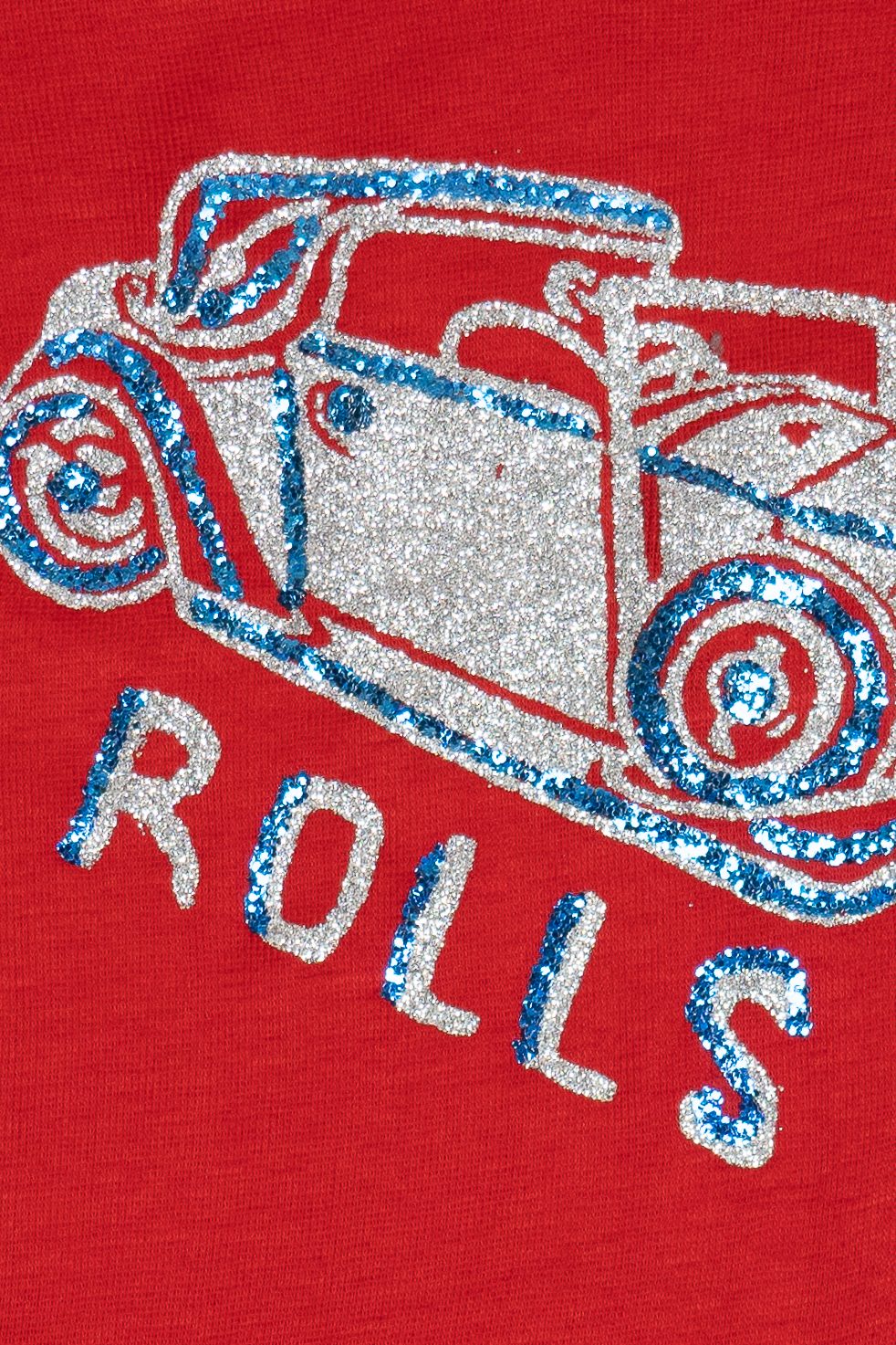 Vintage "Rolls" Rolls Royce Luxury Car Glitter Contrast Stitch T-Shirt (1970s)
