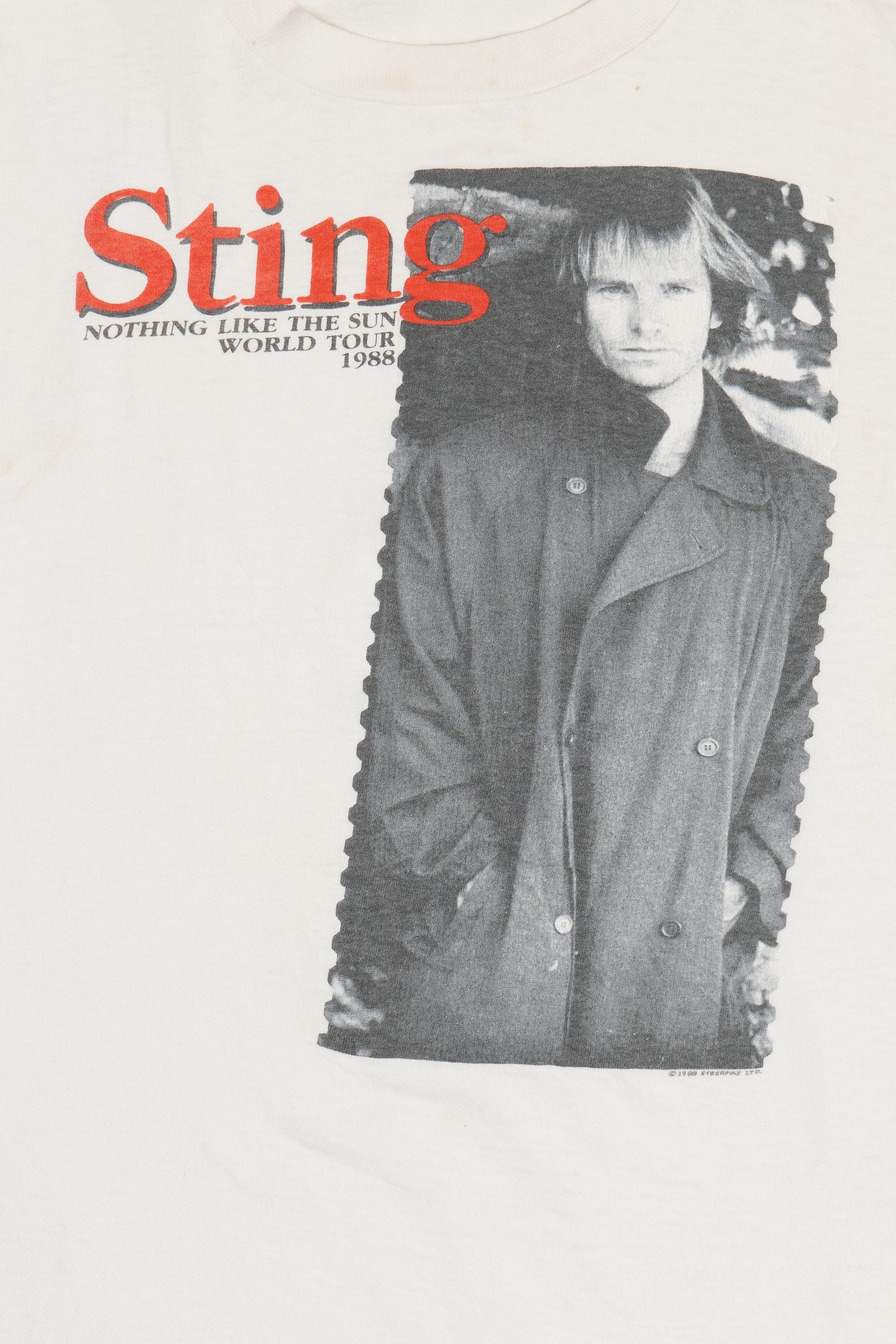 Vintage 1988 Sting "Nothing Like The Sun" World Tour Single Stitch Band T-Shirt (1980s)