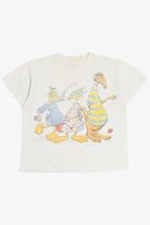 Vintage Duck Head Mallard Cartoon Trio Front Back Print (1990s)