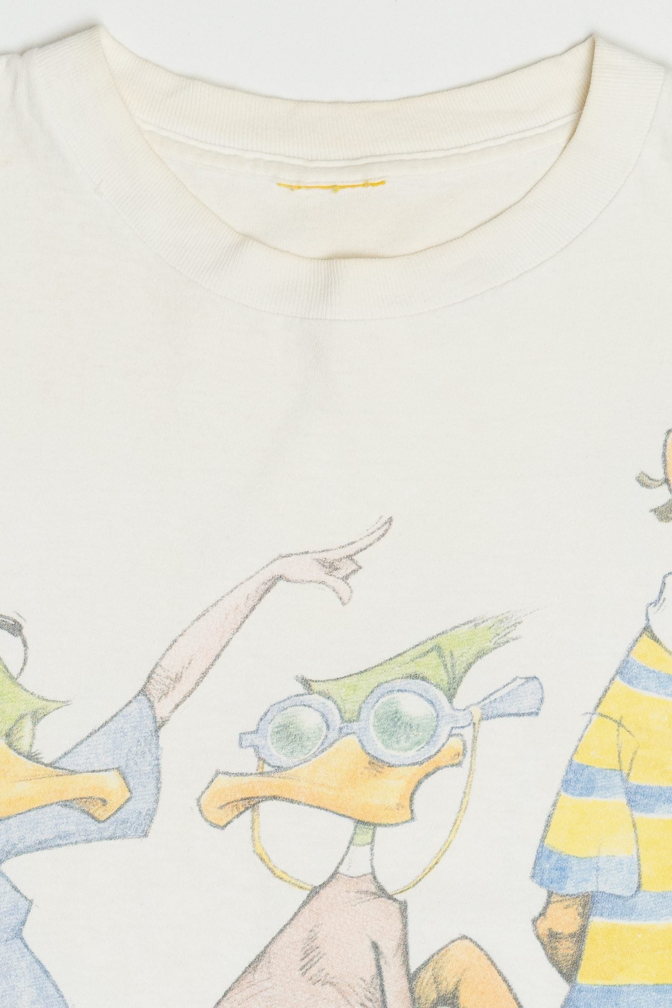 Vintage Duck Head Mallard Cartoon Trio Front Back Print (1990s)