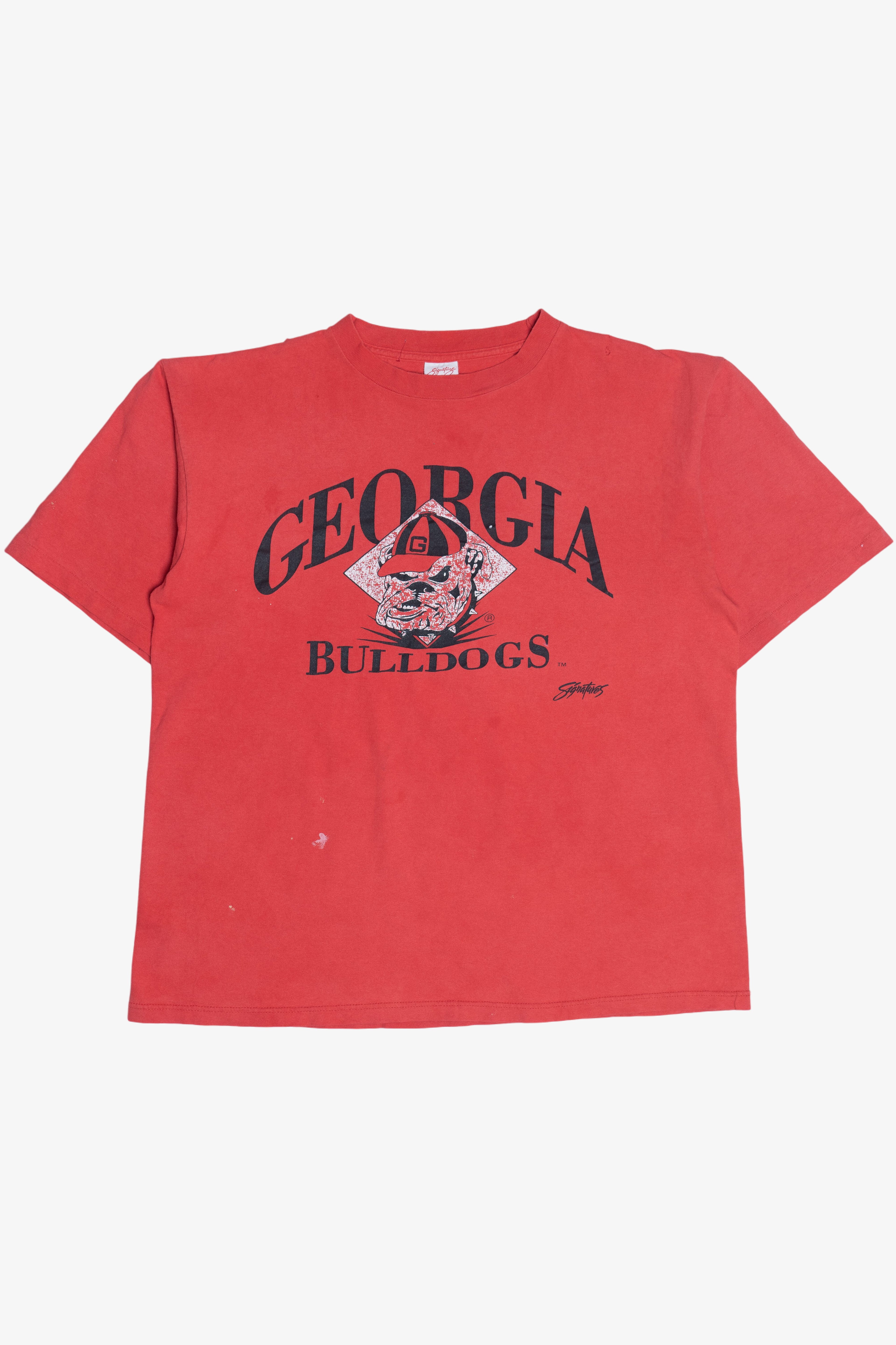 Vintage Distressed "Georgia Bulldogs" Mascot Single Stitch T-Shirt (1990s)