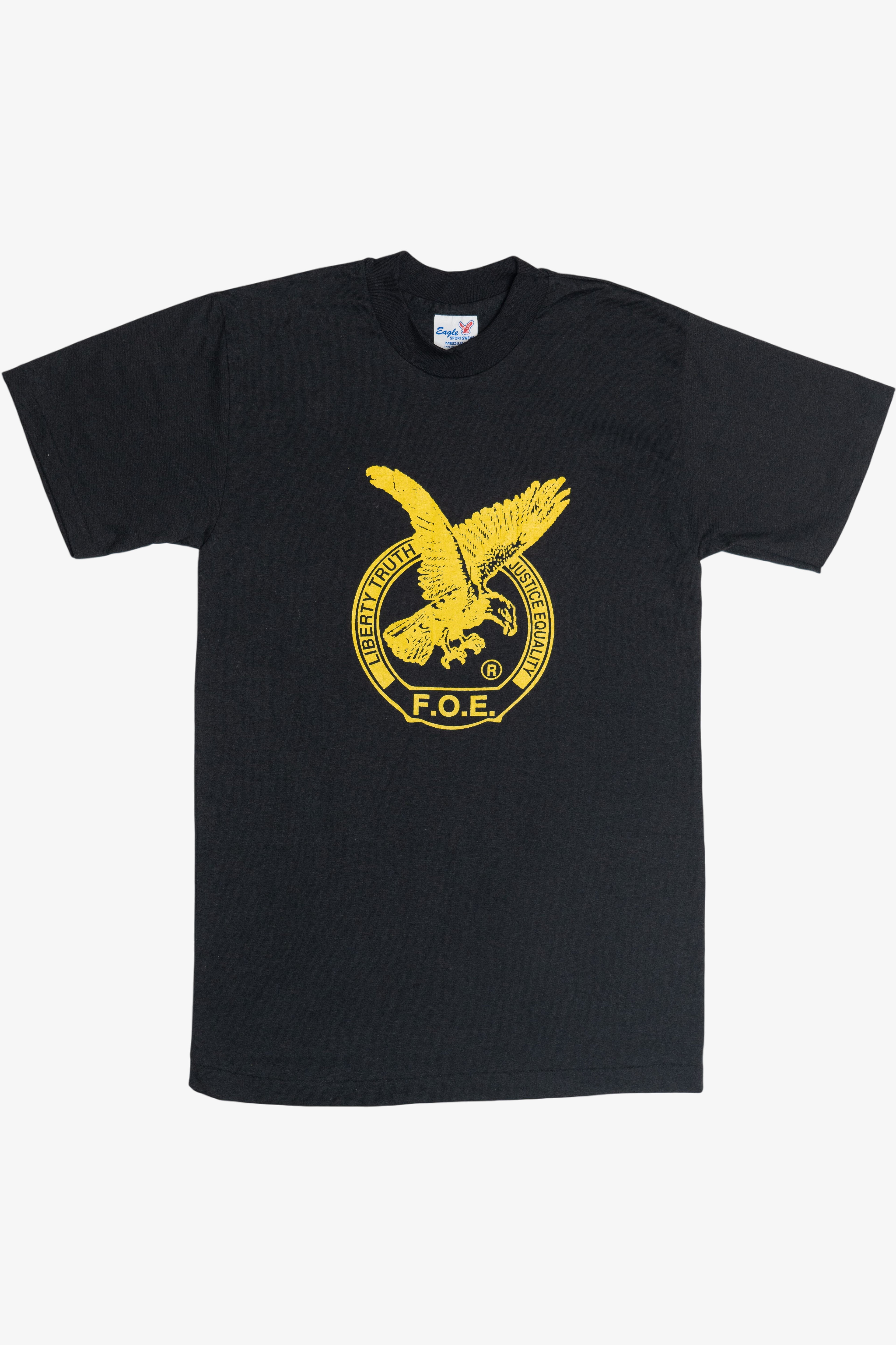 Vintage Fraternal Order of Eagles Club FOE Union City Single Stitch T-Shirt (1990s)