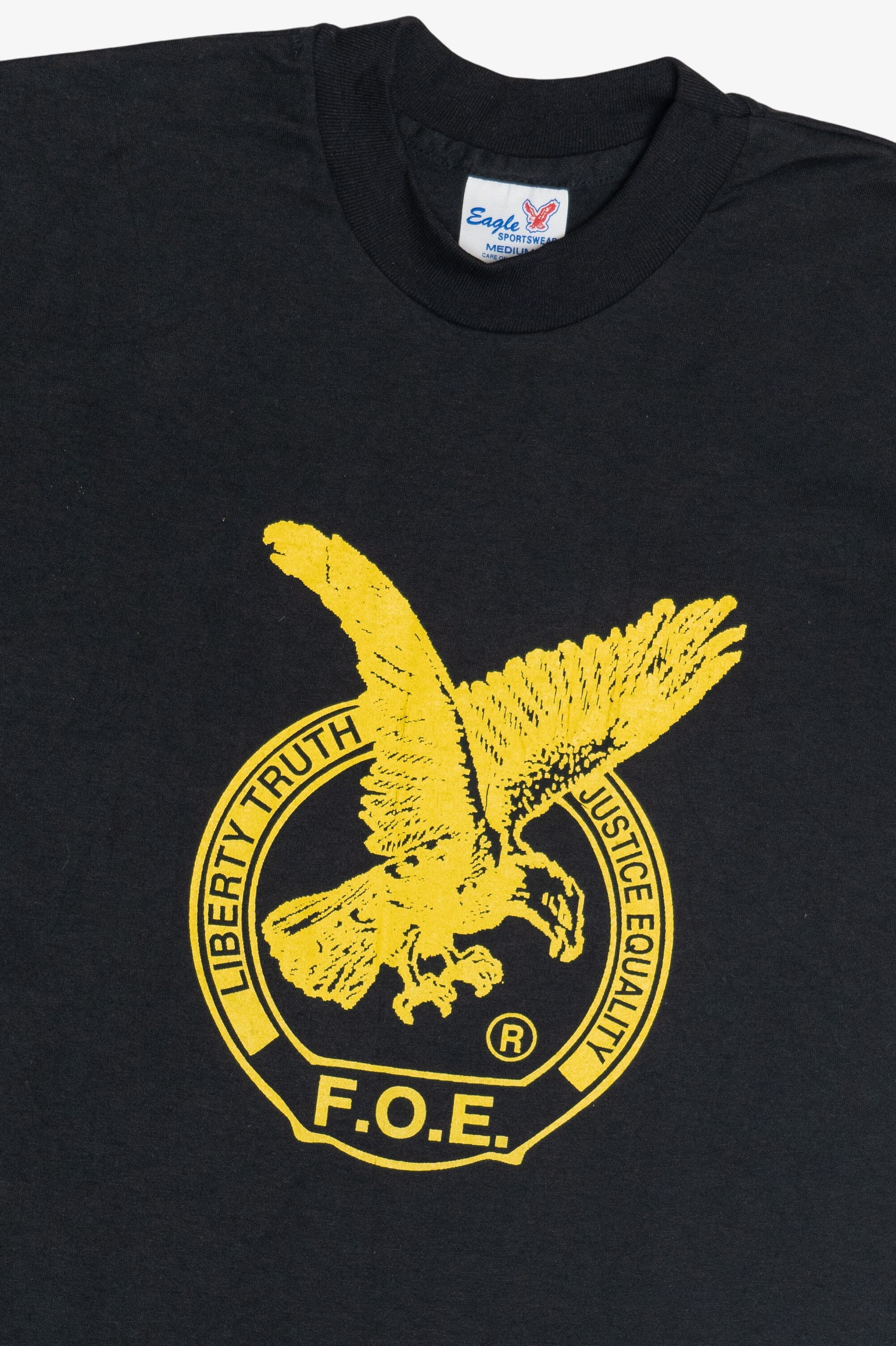 Vintage Fraternal Order of Eagles Club FOE Union City Single Stitch T-Shirt (1990s)