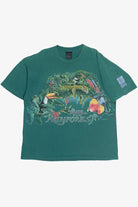 Vintage "Wake Up To The Rainforest" Wraparound Print T-Shirt (1990s)