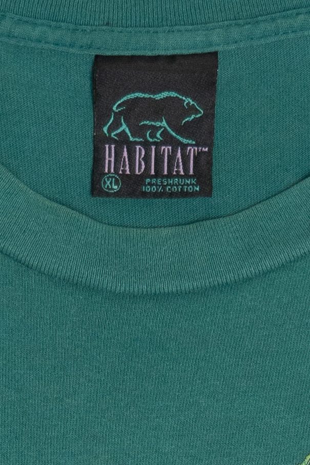 Vintage "Wake Up To The Rainforest" Wraparound Print T-Shirt (1990s)