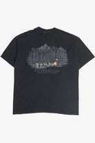 Vintage "Iditarod" Dog Sled Racing Embroidered Detail T-Shirt (1990s)