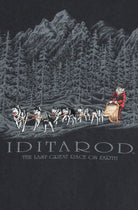 Vintage "Iditarod" Dog Sled Racing Embroidered Detail T-Shirt (1990s)