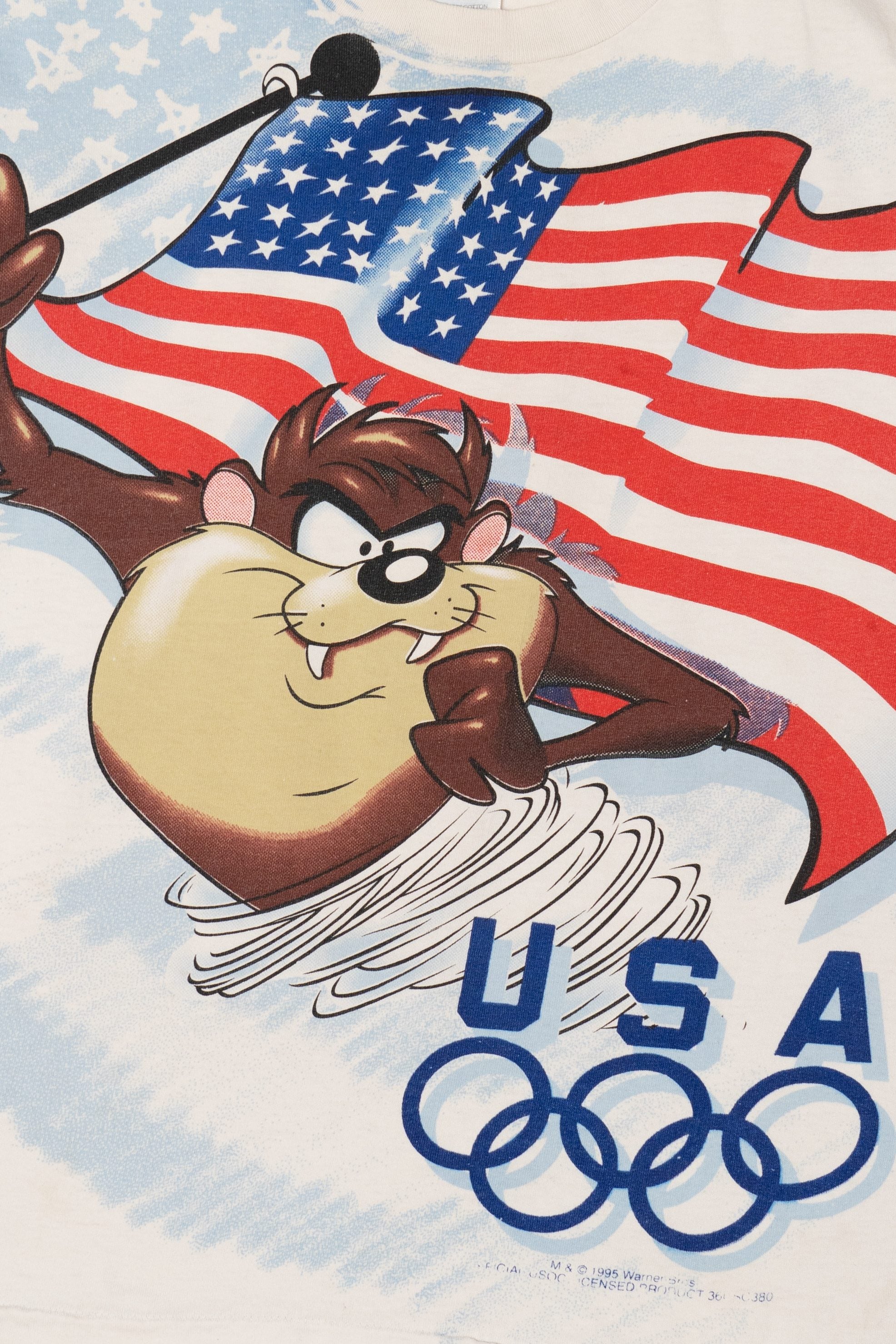 Vintage Taz American Flag Single Stitch Kid's T-Shirt (1990s)